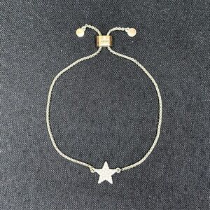 DKNY Slider Bracelet, Gold, Rhinestones, Star Pendant